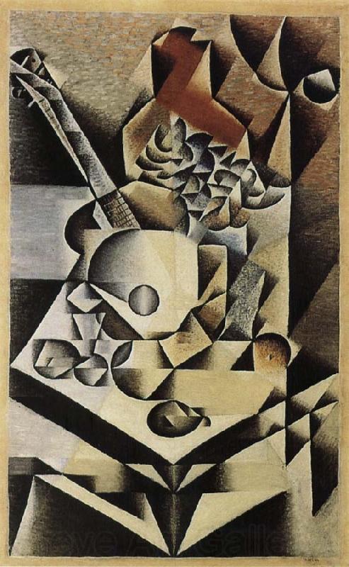 Juan Gris Flower and Guitar Norge oil painting art